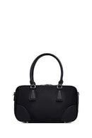 Kadın Siyah Uzun Askılı Aksesuar Detaylı Kumaş Kol Çantası | Derimod