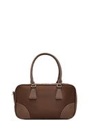 Kadın Kahverengi Uzun Askılı Aksesuar Detaylı Kumaş Kol Çantası | Derimod