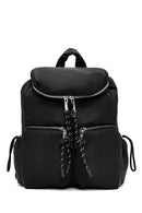 Kadın Siyah Kumaş Sırt Çantası | Derimod