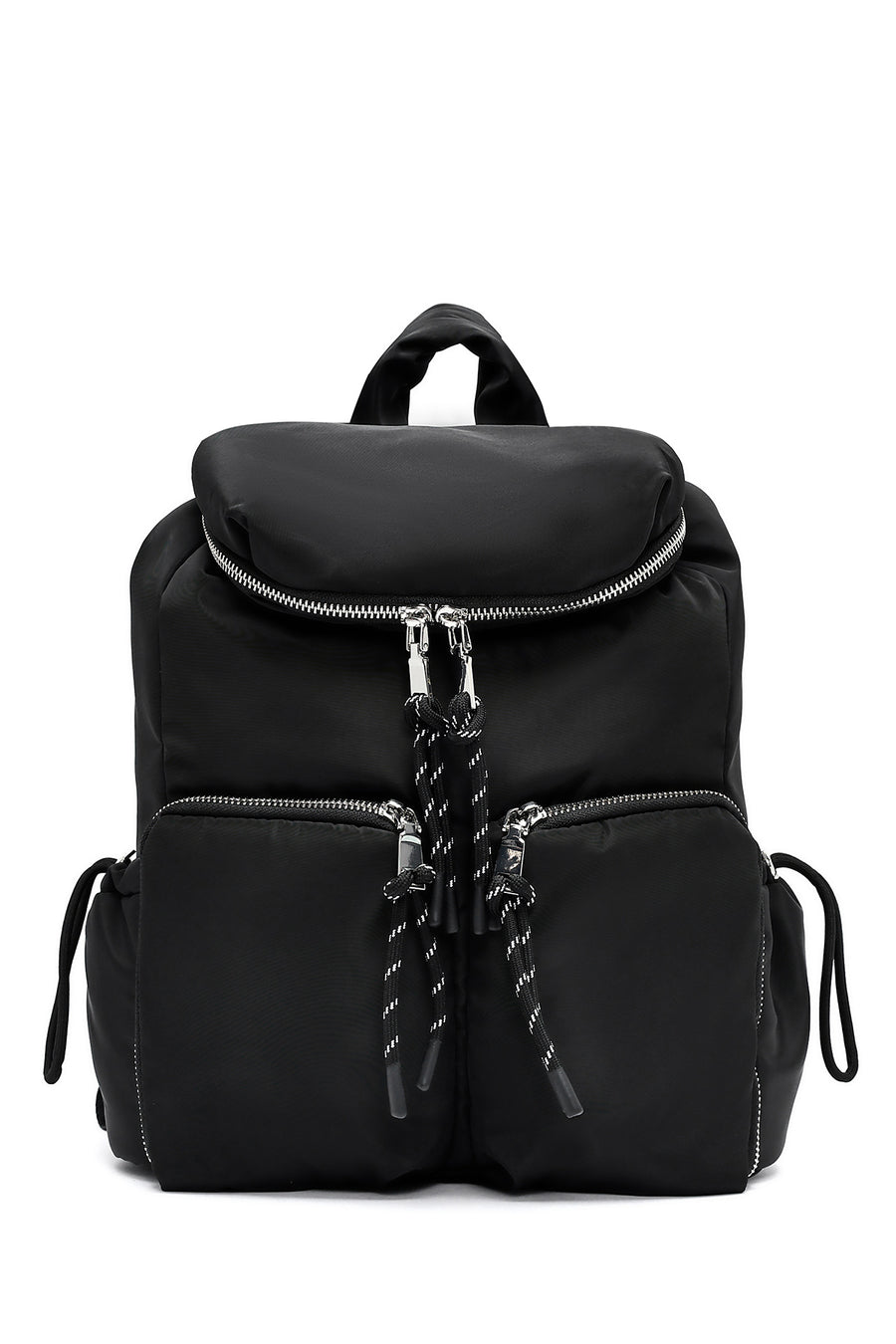 Women's Black Fabric Backpack