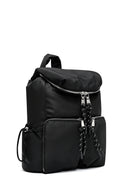 Kadın Siyah Kumaş Sırt Çantası | Derimod