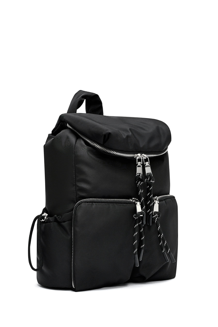 Women's Black Fabric Backpack