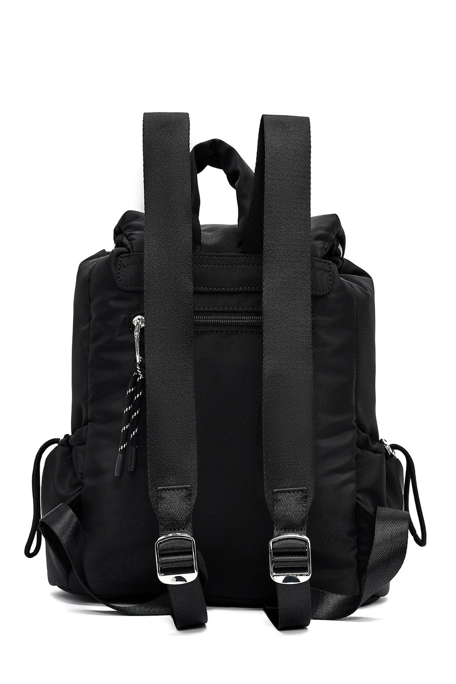Women's Black Fabric Backpack