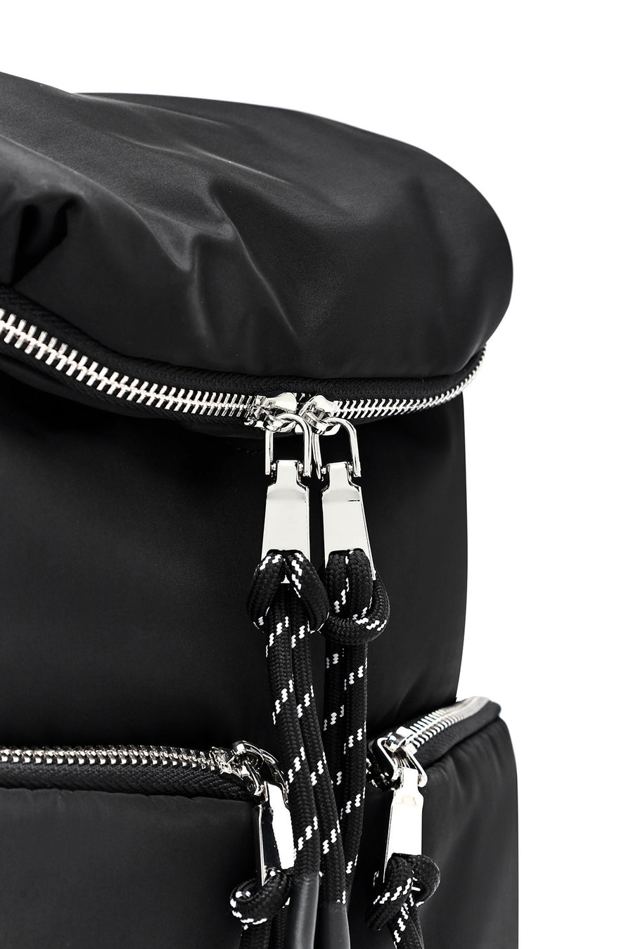 Women's Black Fabric Backpack
