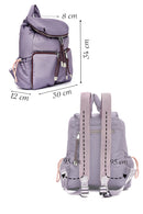 Women's Lilac Fabric Backpack | Derimod