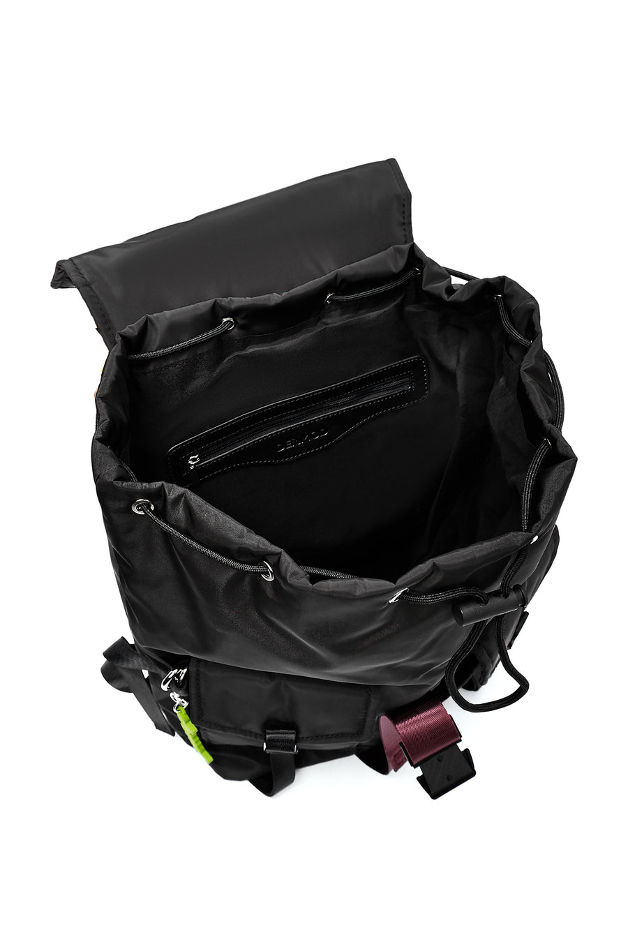 Women's Black Fabric Backpack