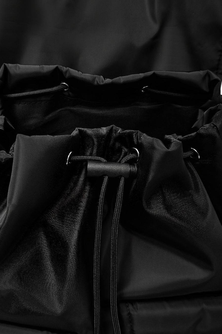 Women's Black Fabric Backpack