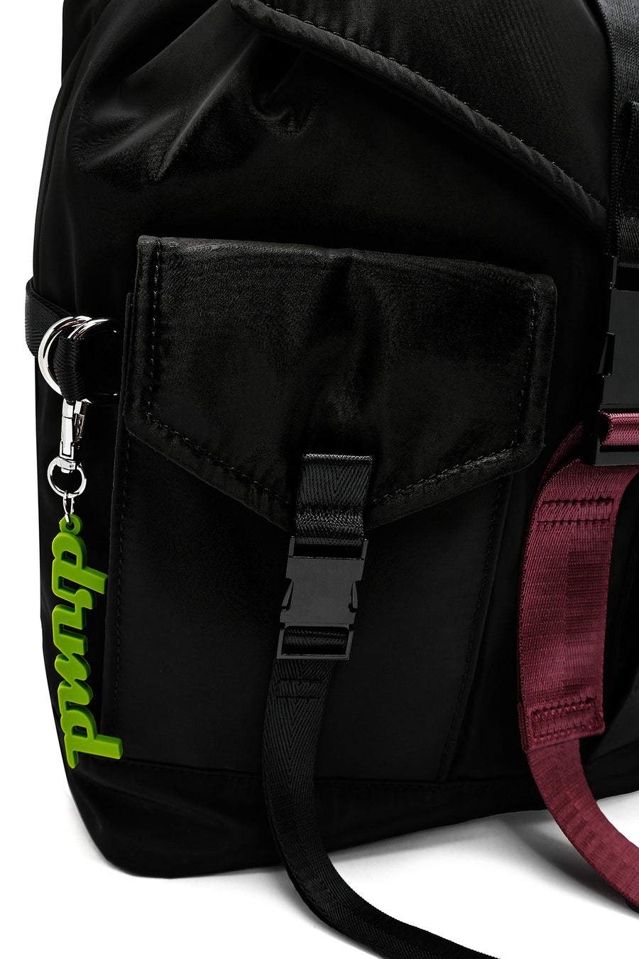 Women's Black Fabric Backpack