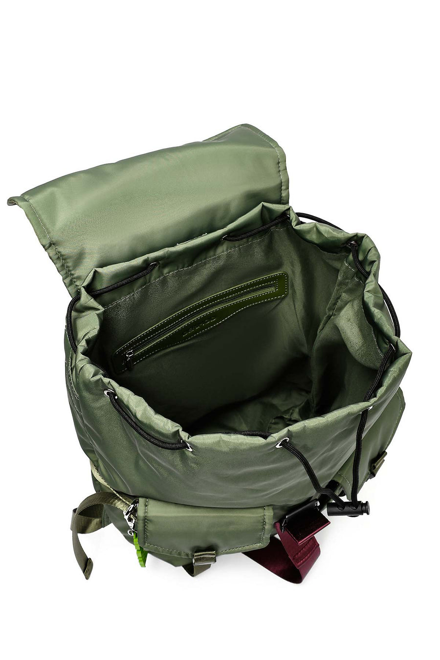 Women's Green Fabric Backpack