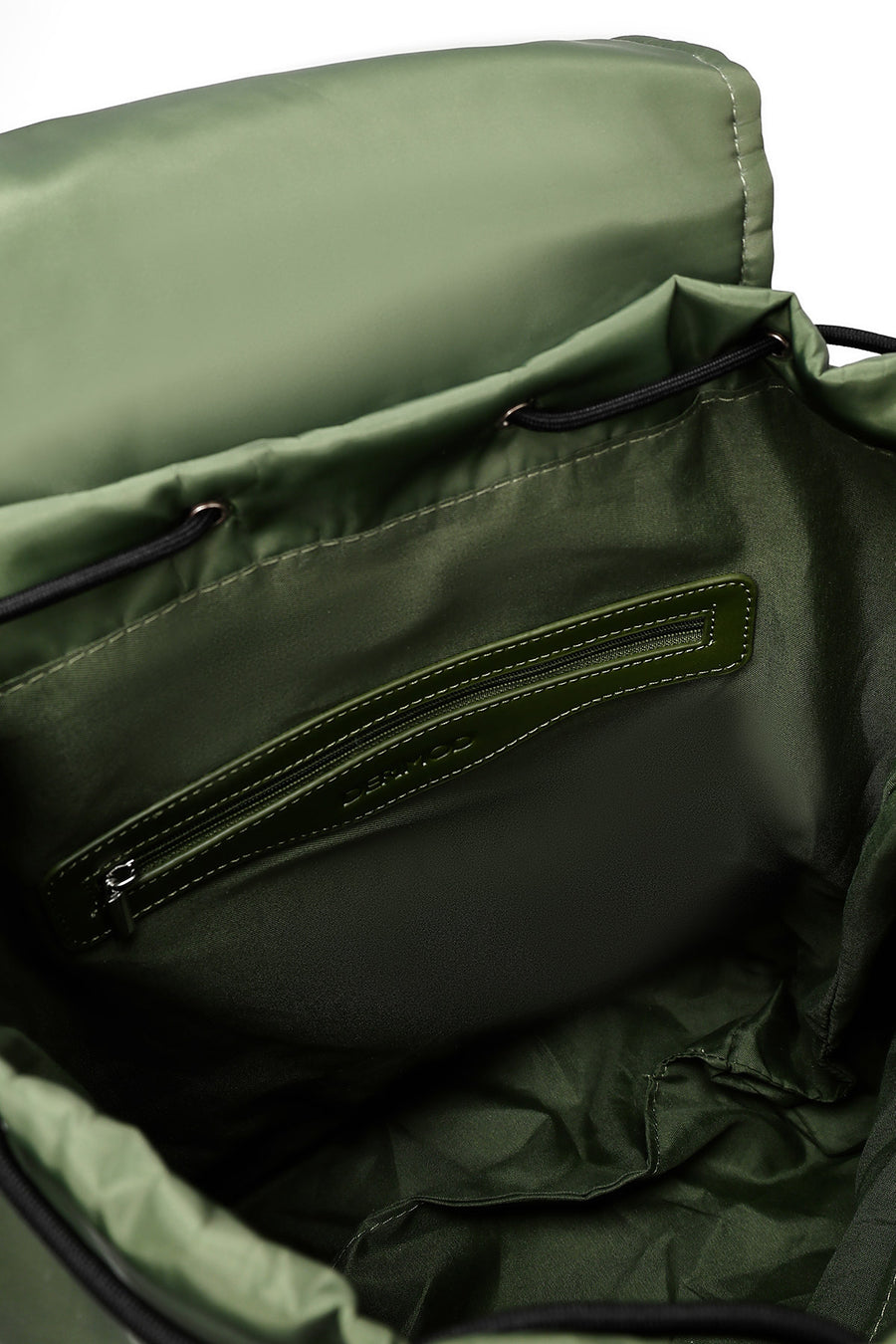 Women's Green Fabric Backpack