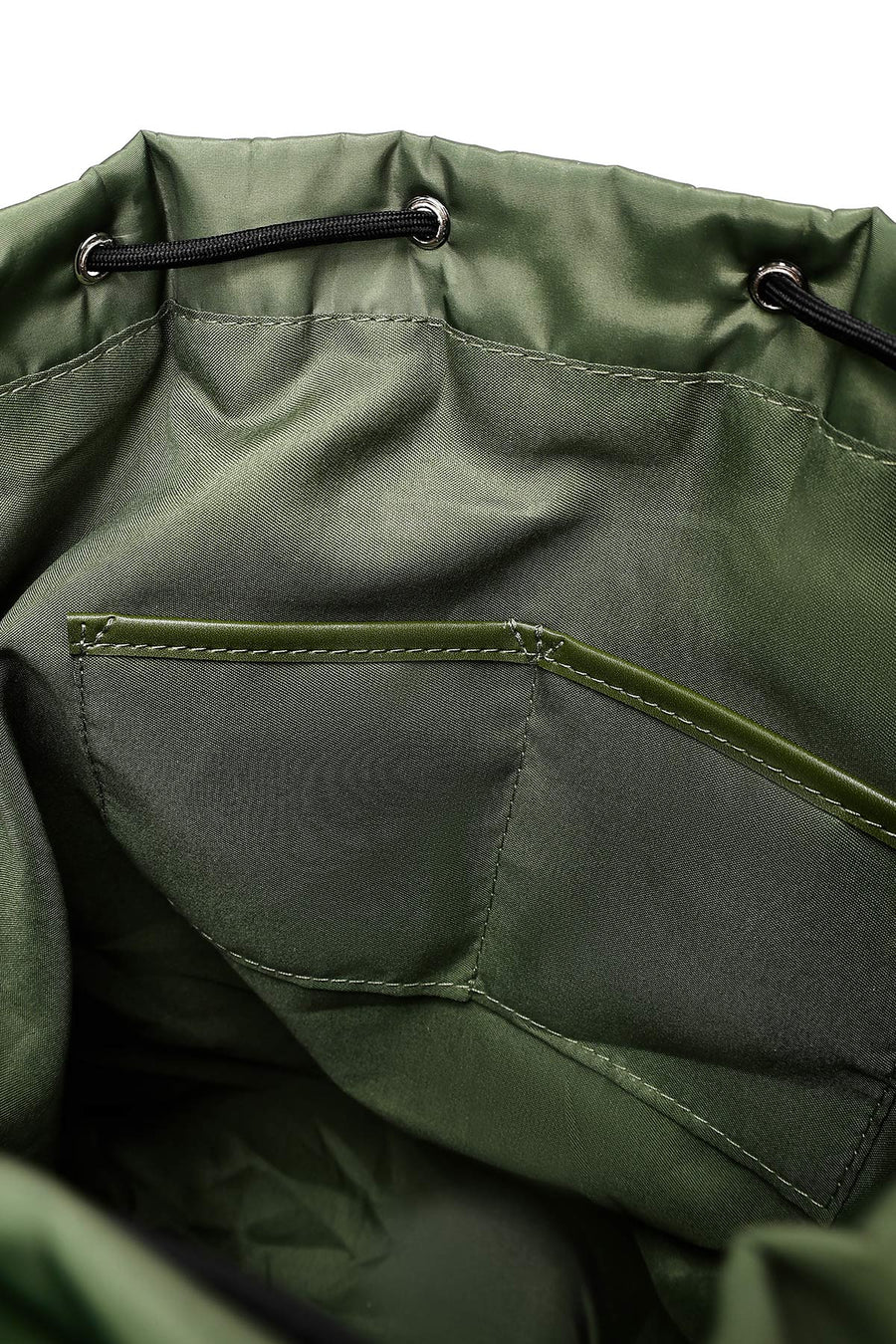 Women's Green Fabric Backpack