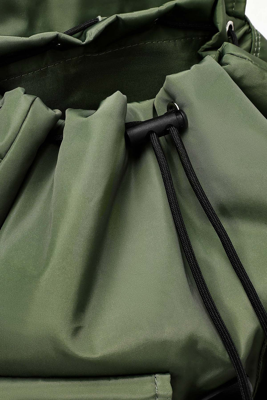 Women's Green Fabric Backpack
