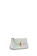 Kadın Mavi Metalik Rugan Mini Çapraz Çanta | Derimod