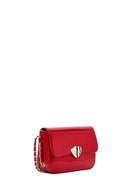 Kadın Kırmızı Uzun Askılı Rugan Çapraz Çanta | Derimod