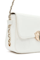 Kadın Beyaz Uzun Askılı Rugan Çapraz Çanta | Derimod