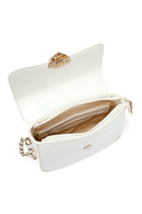 Kadın Beyaz Uzun Askılı Rugan Çapraz Çanta | Derimod