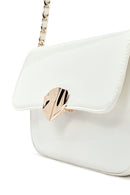 Kadın Beyaz Uzun Askılı Rugan Çapraz Çanta | Derimod
