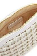 Women's Beige Knitted Patterned Long Strap Crossbody Bag | Derimod