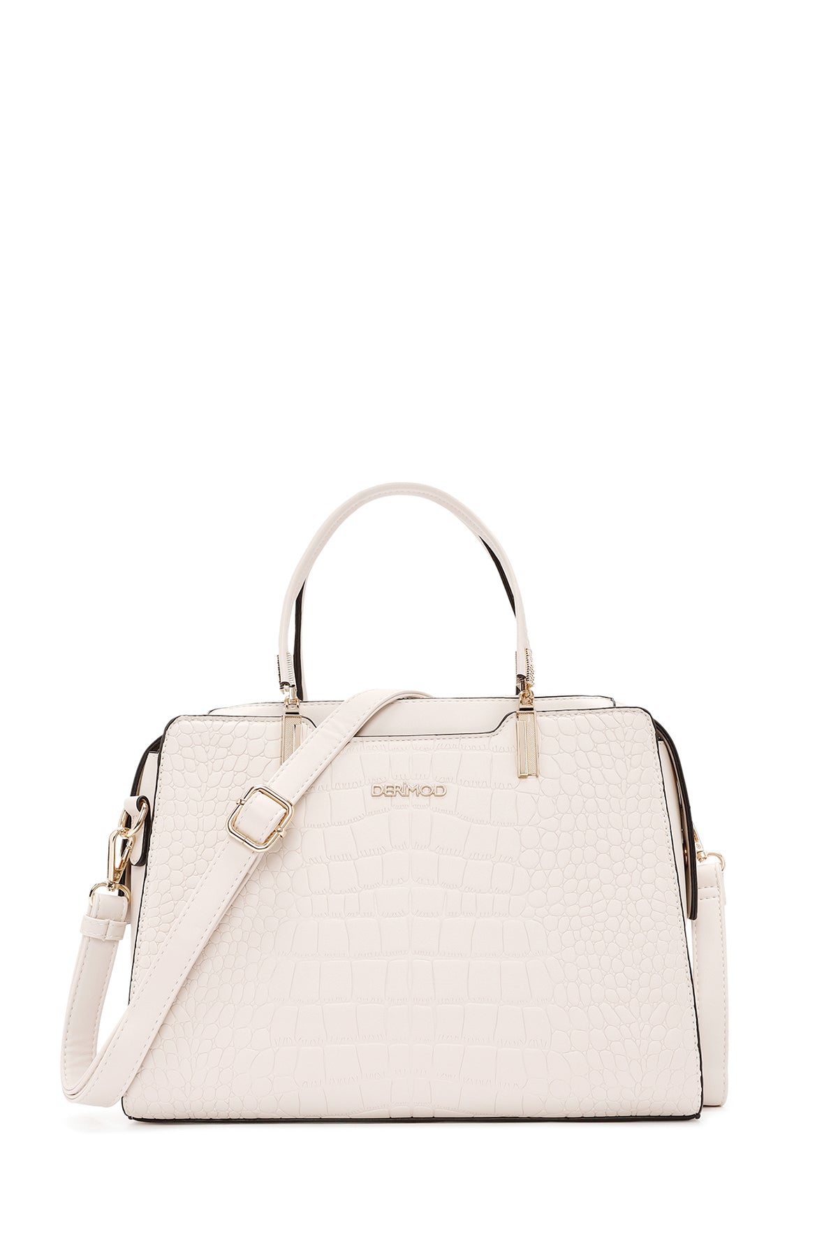 Kadın Krem Kroko Kol Çantası 25SBD2833E3 | Derimod