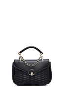 Women's Black Long Strap Quilted Crossbody Bag | Derimod
