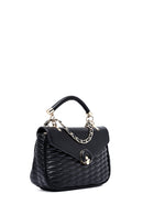 Women's Black Long Strap Quilted Crossbody Bag | Derimod