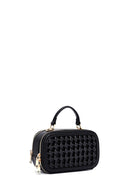 Kadın Siyah Uzun Askılı Örgülü Çapraz Çanta | Derimod