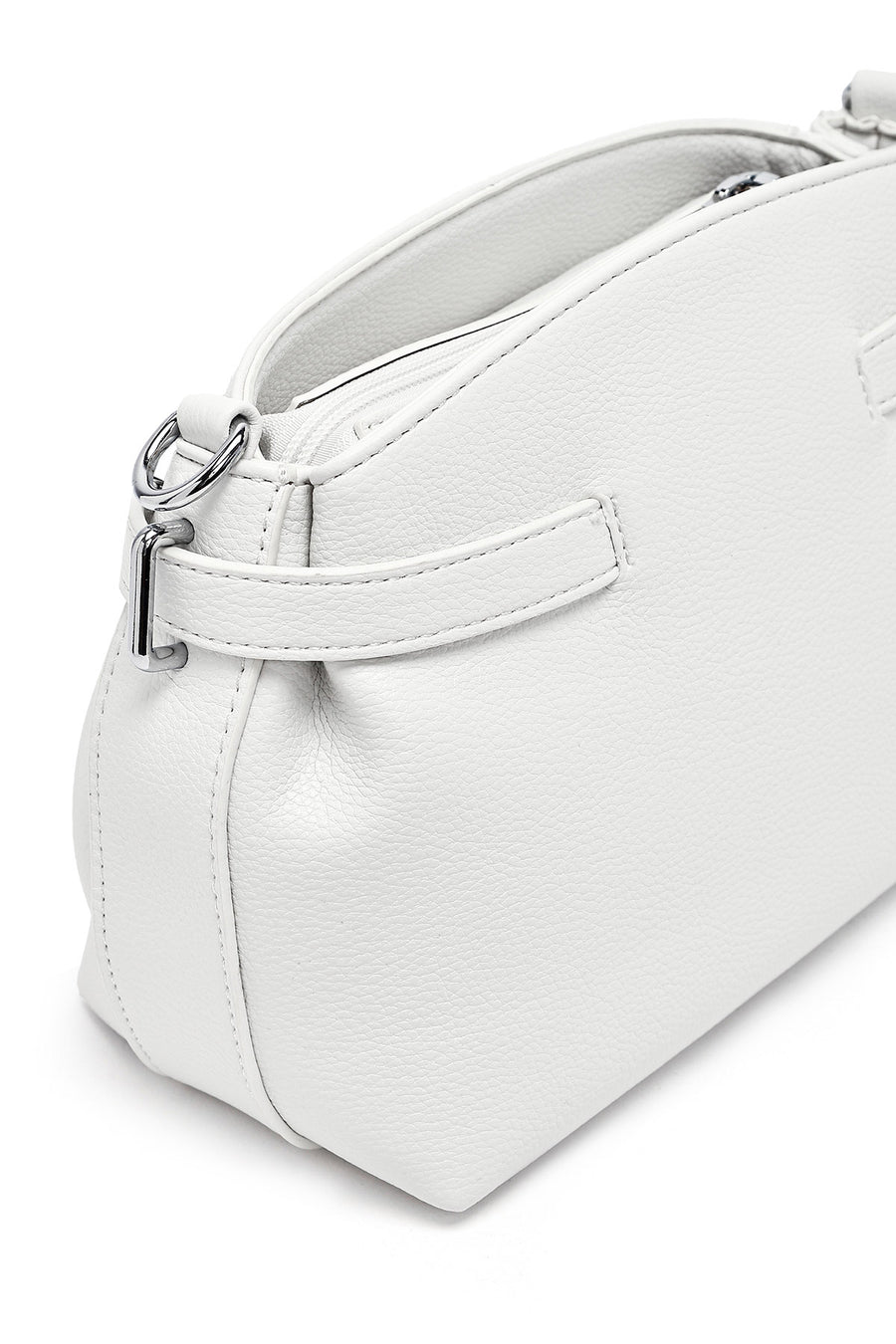 Women's White Long Strap Crossbody Bag