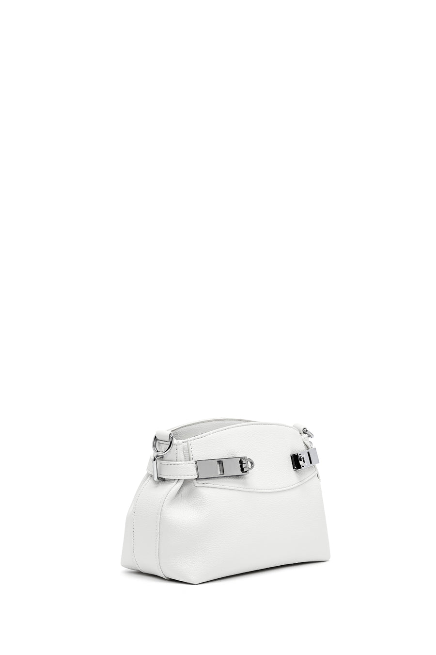 Women's White Long Strap Crossbody Bag
