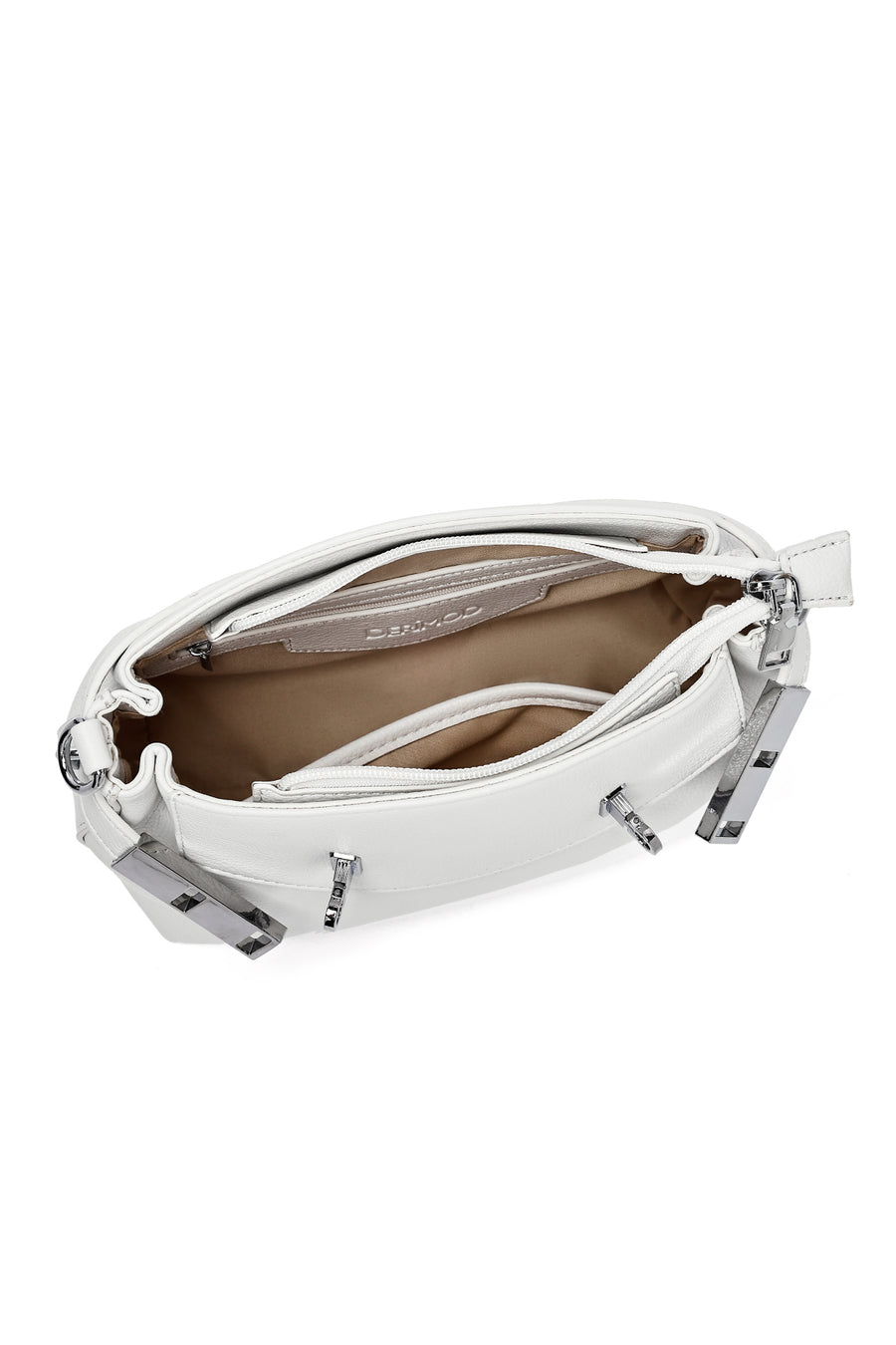 Women's White Long Strap Crossbody Bag