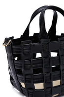 Kadın Siyah Uzun Askılı Örgü Kol Çantası | Derimod