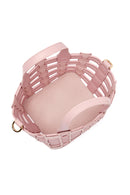 Woman Pink Long Strap Knitted Shoulder Bag | Derimod