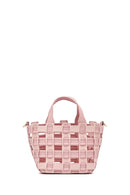 Woman Pink Long Strap Knitted Shoulder Bag | Derimod