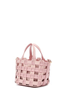 Woman Pink Long Strap Knitted Shoulder Bag | Derimod