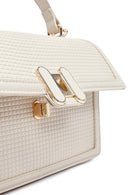 Kadın Krem Uzun Askılı Baskılı Çapraz Çanta | Derimod