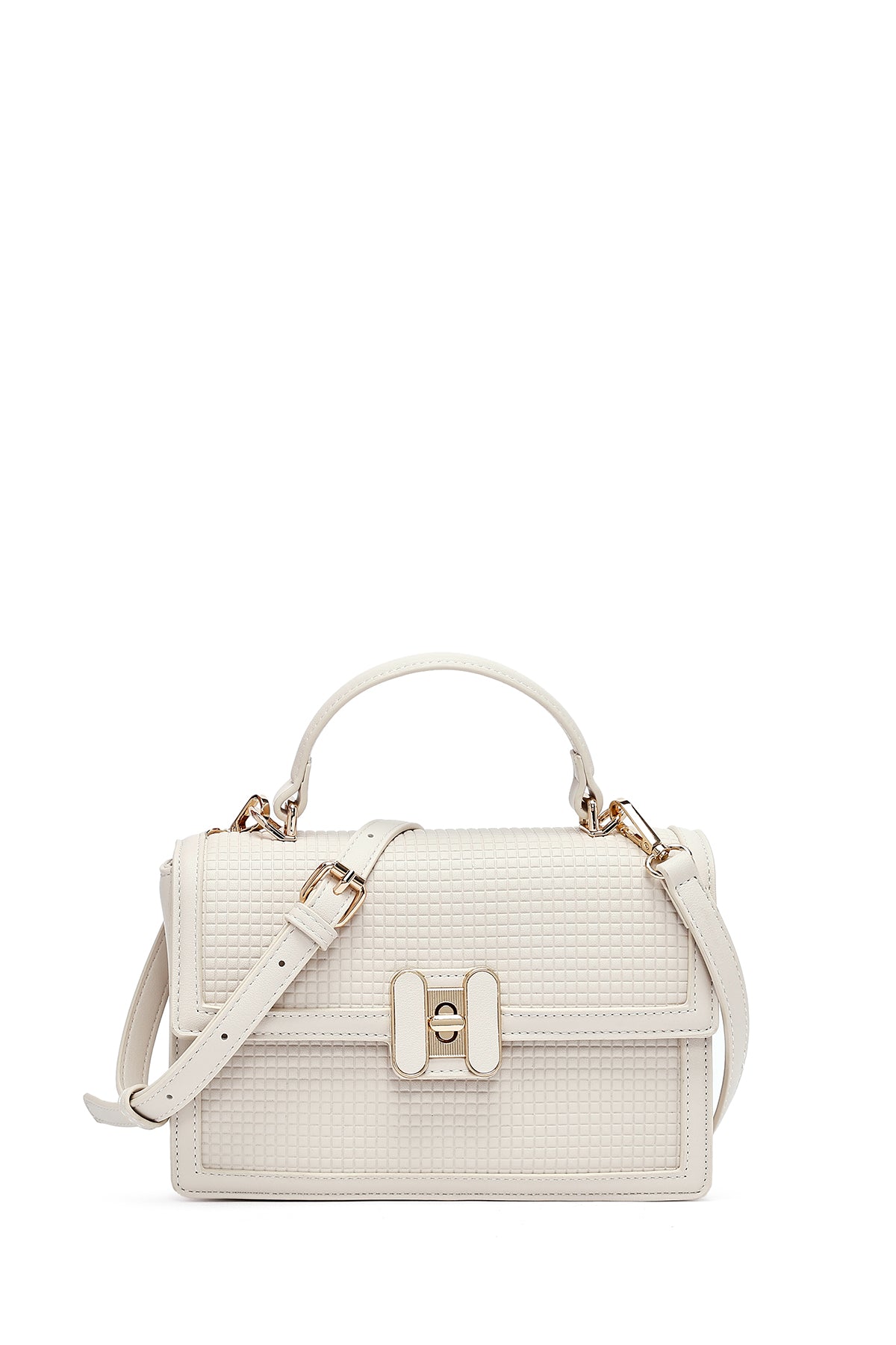 Kadın Krem Uzun Askılı Baskılı Çapraz Çanta 25SBD285026 | Derimod