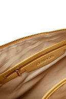 Kadın Sarı Uzun Askılı Aksesuar Detaylı Baskılı Kol Çantası | Derimod