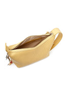 Kadın Sarı Uzun Askılı Aksesuar Detaylı Baskılı Kol Çantası | Derimod