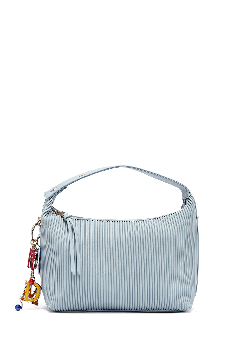 Women's Blue Long Strap Accessory Detailed Printed Handbag