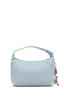 Kadın Mavi Uzun Askılı Aksesuar Detaylı Baskılı Kol Çantası | Derimod