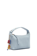 Kadın Mavi Uzun Askılı Aksesuar Detaylı Baskılı Kol Çantası | Derimod