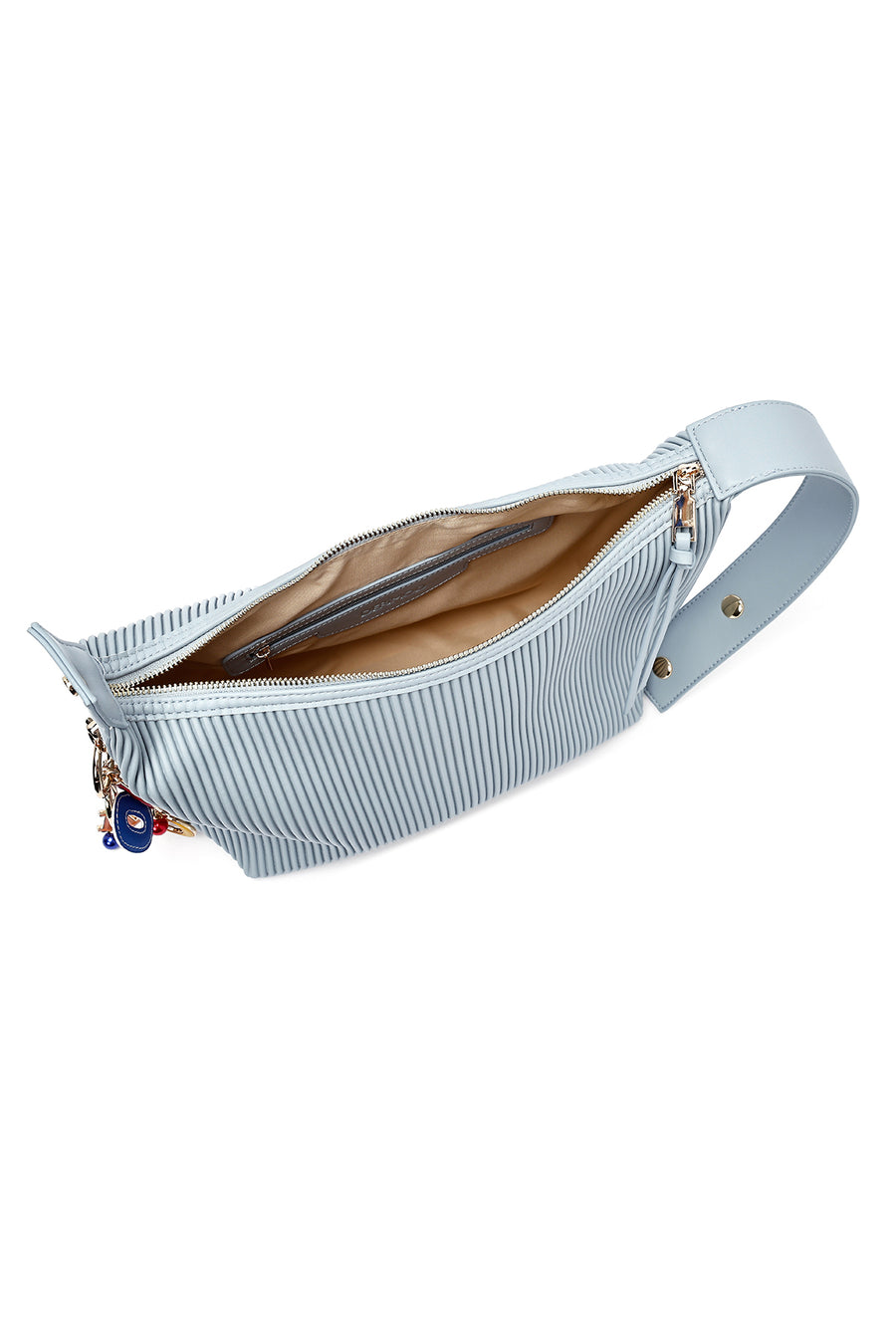 Women's Blue Long Strap Accessory Detailed Printed Handbag