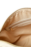 Women's Cream Long Strap Accessory Detailed Printed Handbag | Derimod