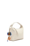 Women's Cream Long Strap Accessory Detailed Printed Handbag | Derimod