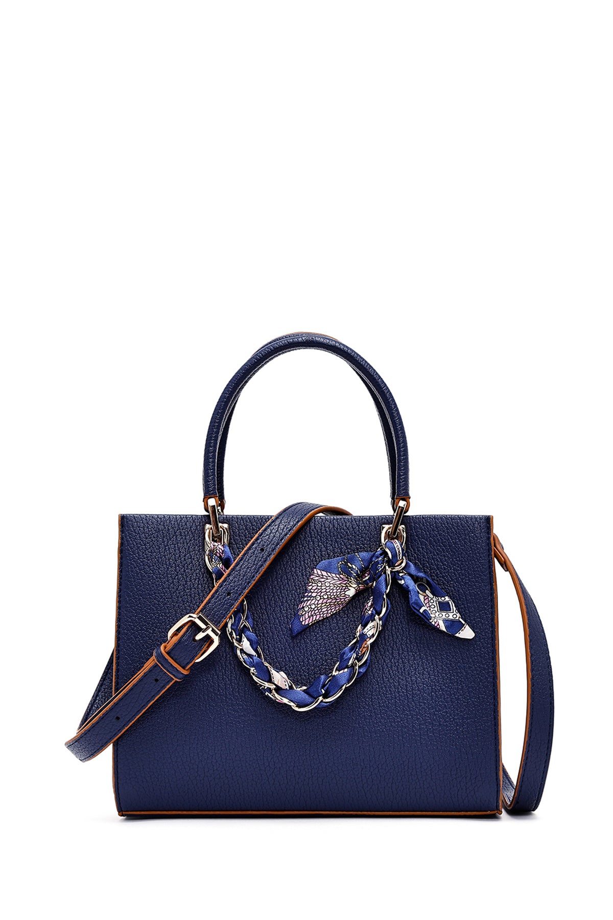 Kadın Lacivert Uzun Askılı Aksesuarlı Kol Çantası 25SBD285318 | Derimod
