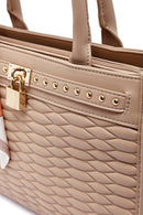 Kadın Krem Uzun Askılı Kapitone Kol Çantası | Derimod