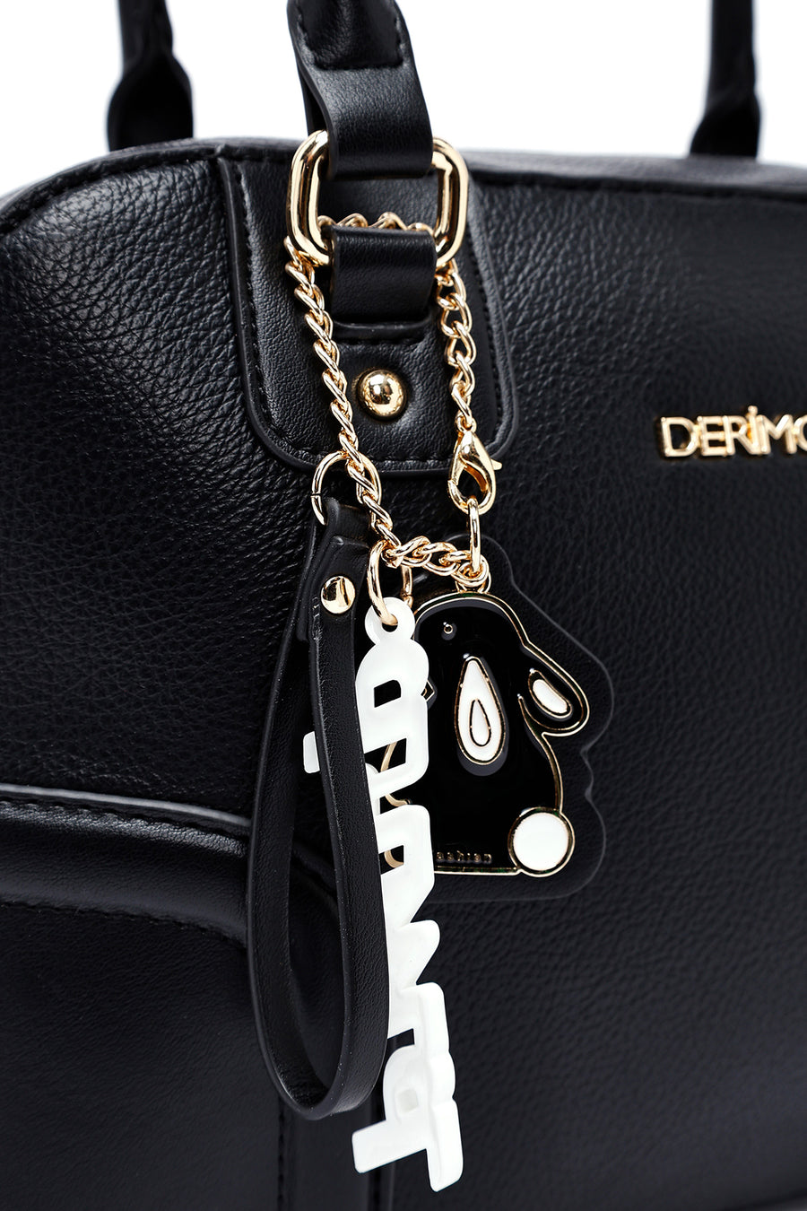 Women's Black Accessory Detailed Shoulder Bag