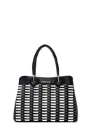 Kadın Siyah Uzun Askılı Örgü Kol Çantası | Derimod