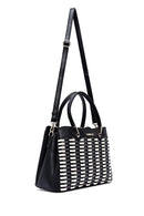 Kadın Siyah Uzun Askılı Örgü Kol Çantası | Derimod