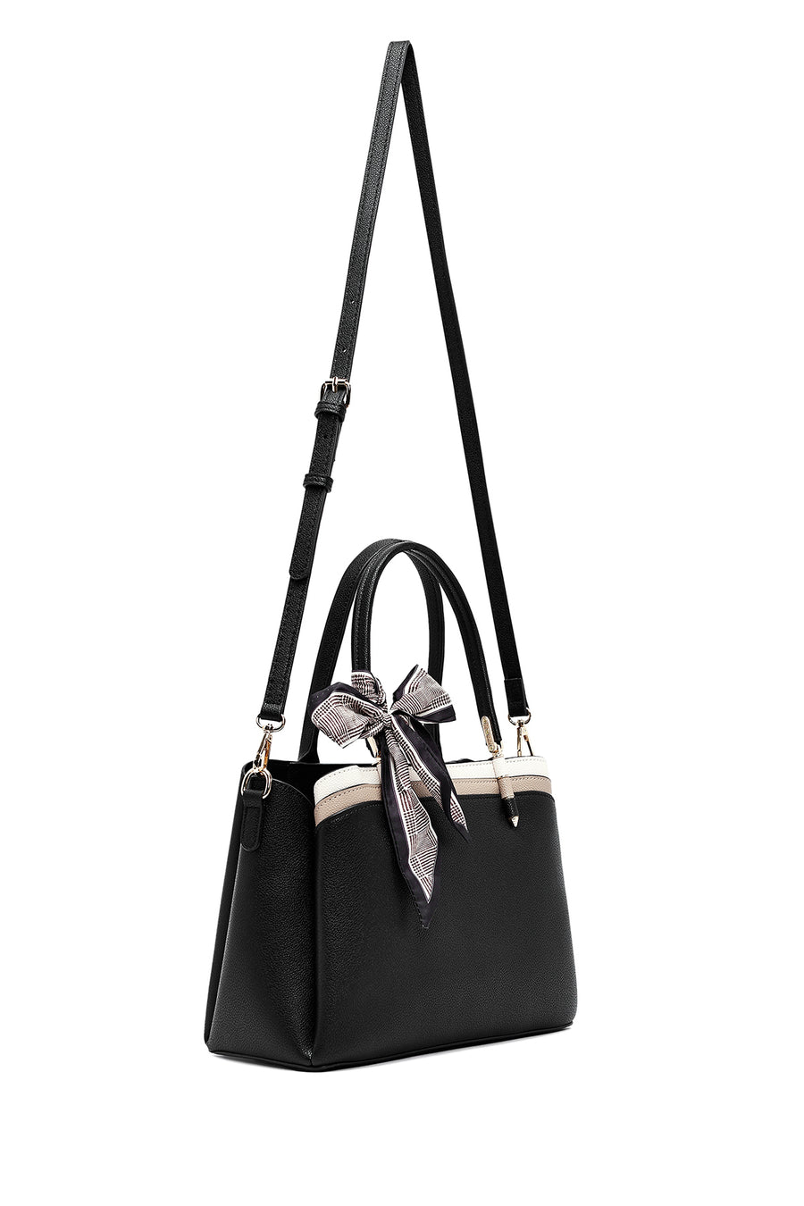 Women's Black Long Strap Accessory Handbag