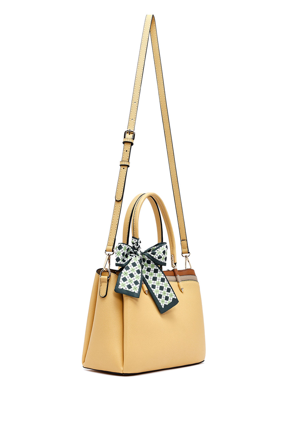 Women's Yellow Long Strap Accessory Handbag